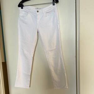 J Brand White Straight Leg Jeans Crisp and Versatile
